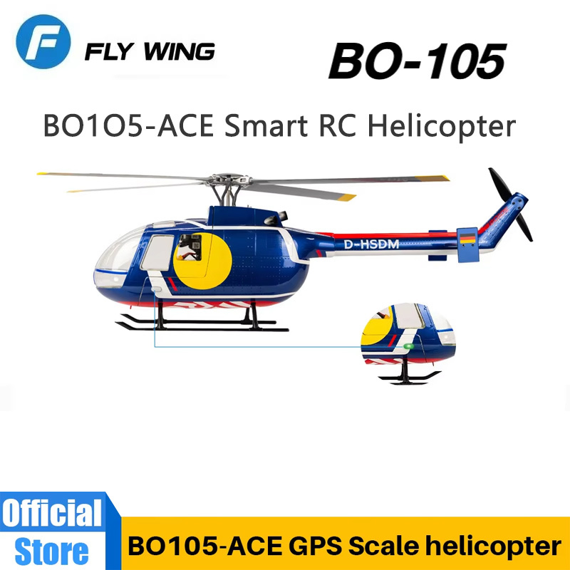 Outdoor Lighting Uk - Helicóptero teledirigido Flying Wing BO-105 azul