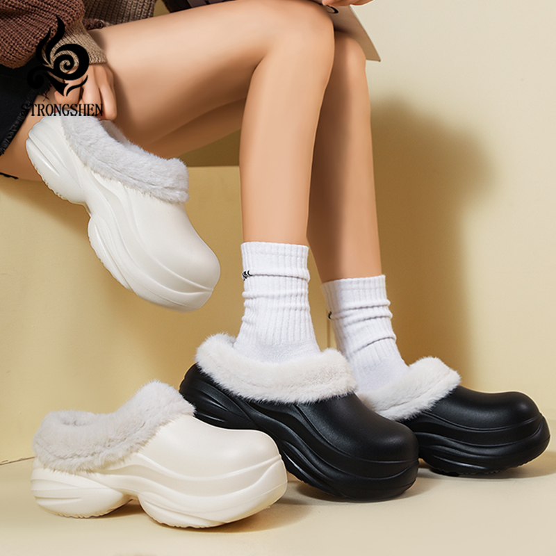 Outdoor Lighting For Your Home - Zapatillas peludas de piel de invierno
