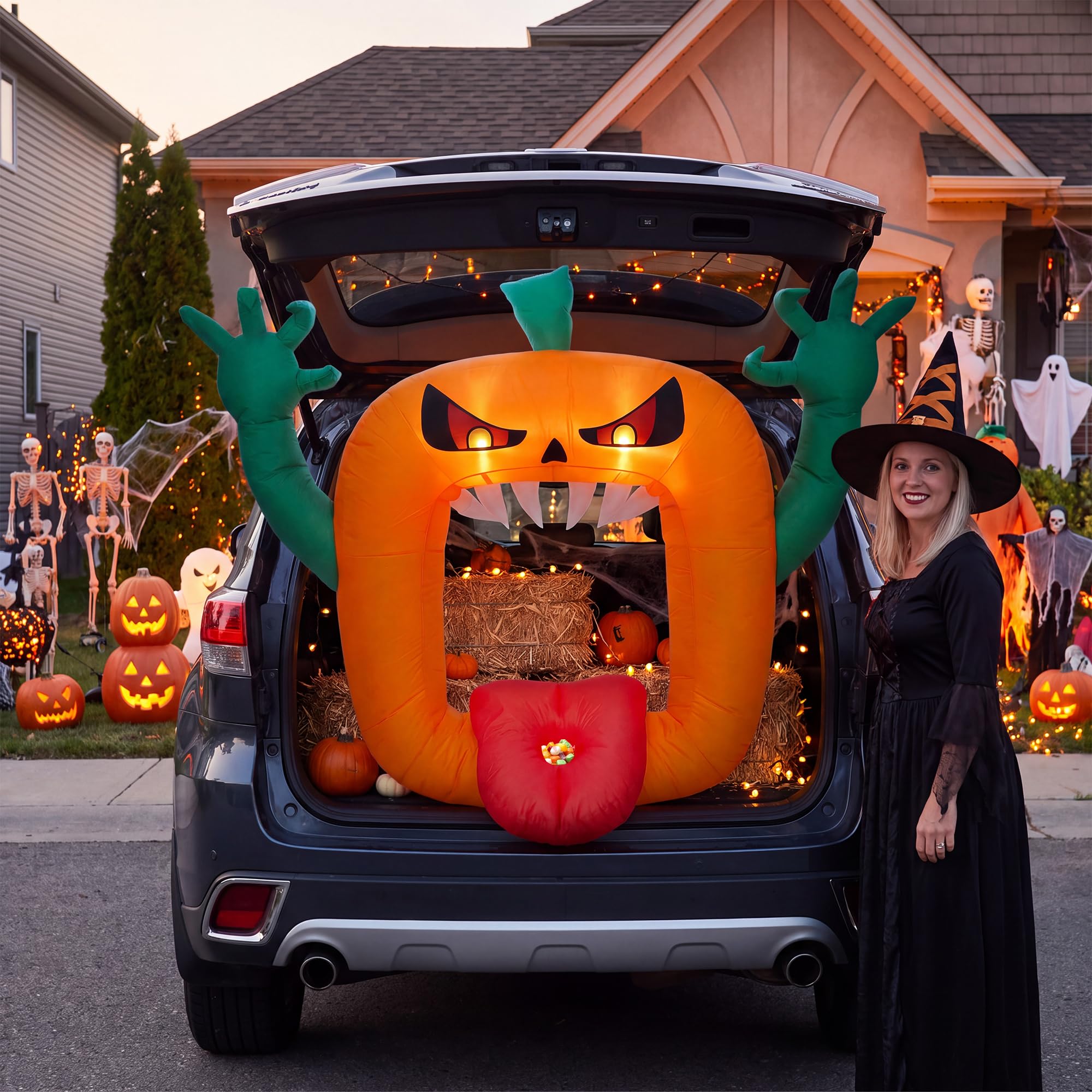 Outdoor Lighting Effects - Decoración inflable de Halloween de 1,8