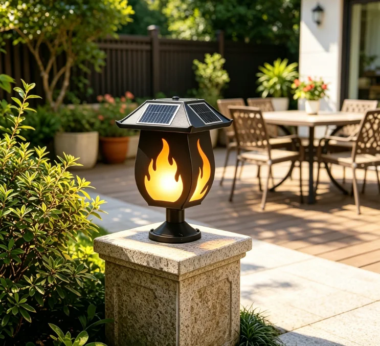 Faros solares para columnas co - Outdoor Lighting Waterproof reseña y precio