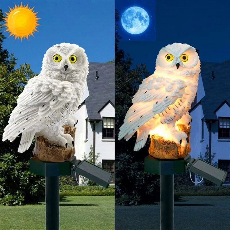 Lámpara Solar con Forma de Búh - Outdoor Lighting Effects reseña y precio