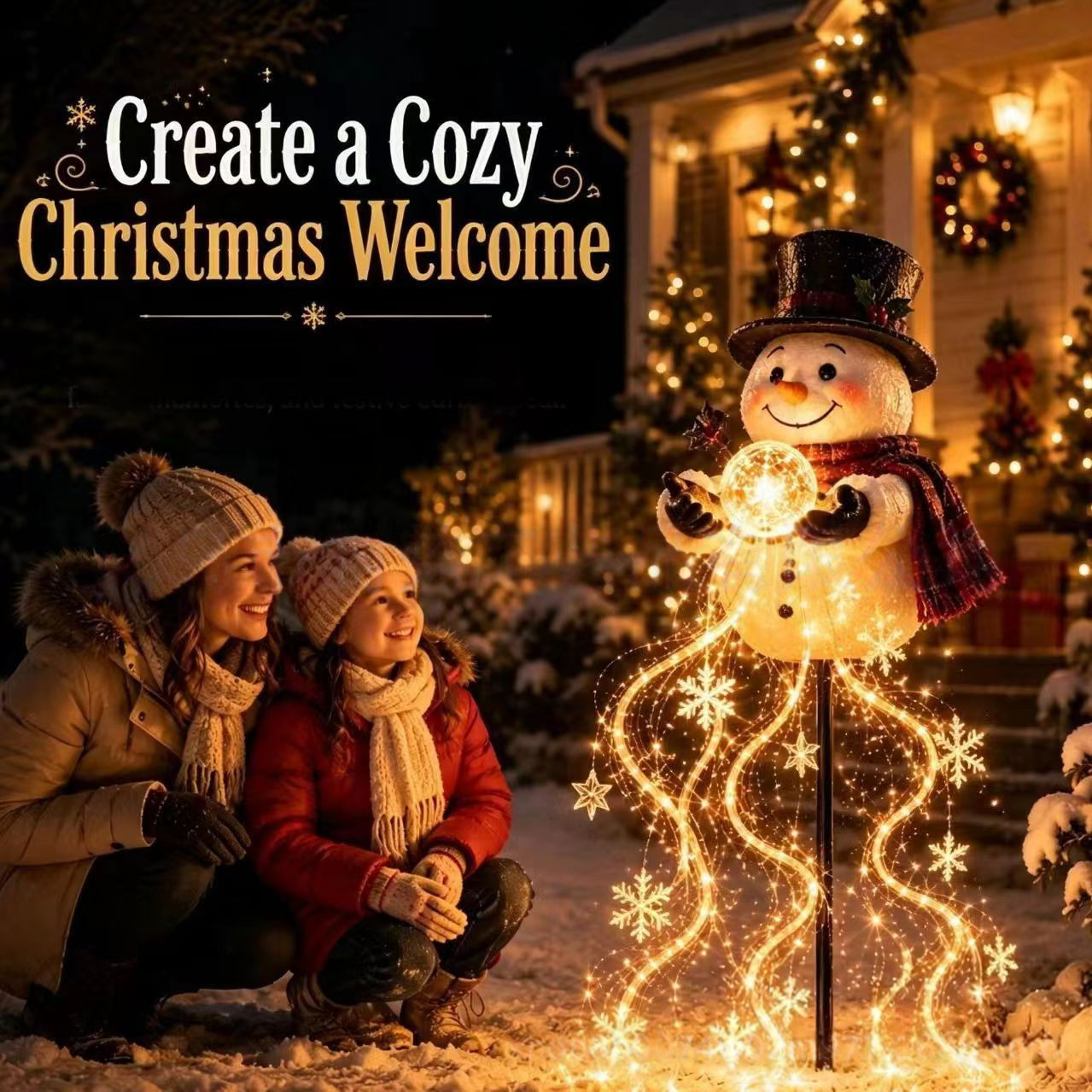 Adorno navideño con forma de m - Outdoor Lighting Effects reseña y precio