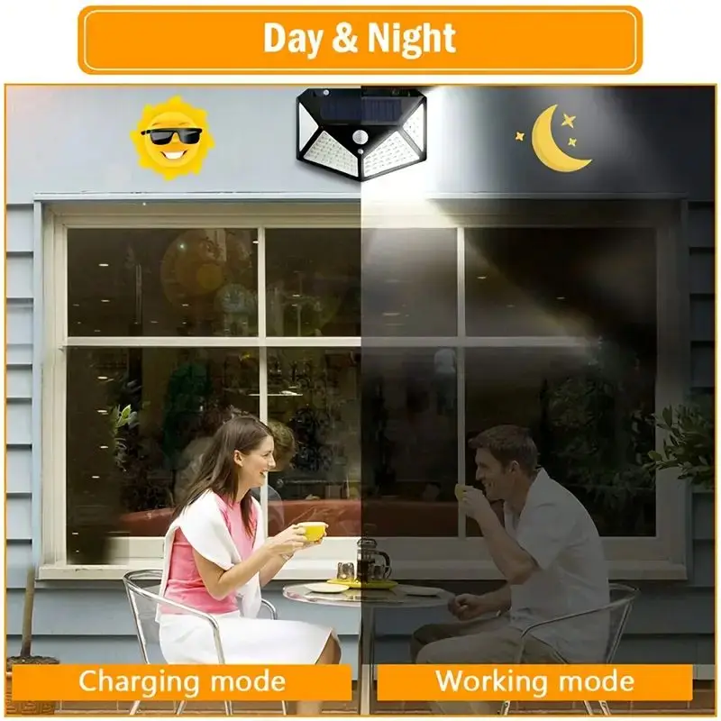 Lámpara Solar de Jardín de 100 - Outdoor Lighting Waterproof reseña y precio