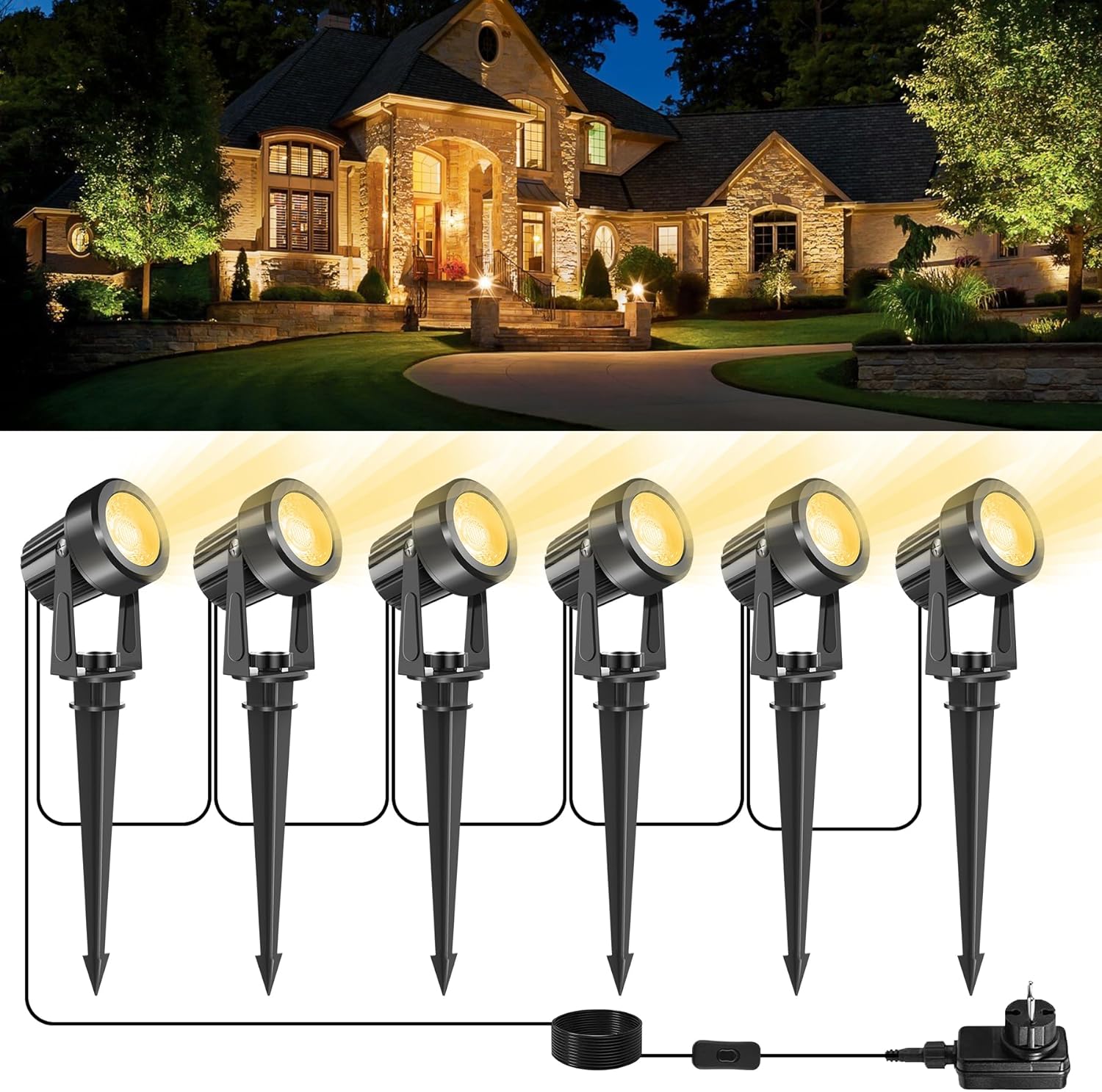Foco para exteriores de 3000K, - Outdoor Lighting Uk reseña y precio